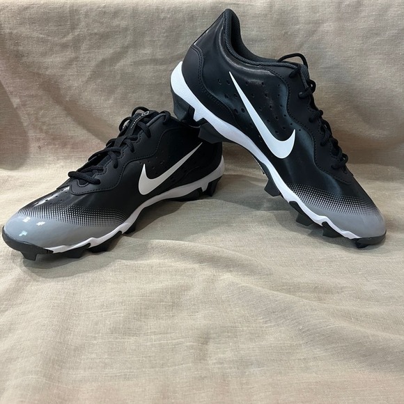 Nike Diamond FastFlex Keystone‎ Baseball Cleats Black/White Men's Size 12 - Picture 1 of 10